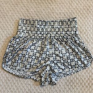 Free People Movement Black and White Geometric Skirt